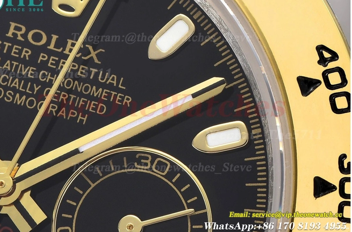 Dial SS GDF YG 40mm Daytona Black A3836 0403